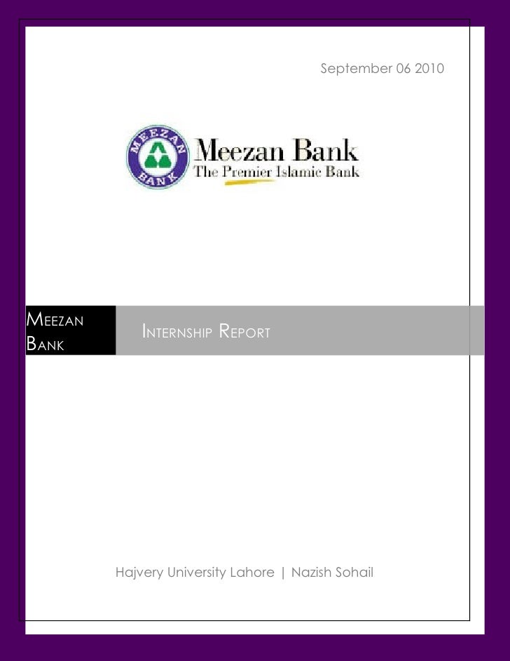 meezan bank internship report